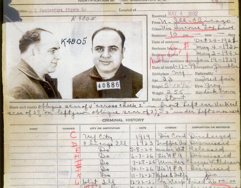 capones criminal record in 1932