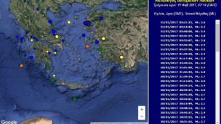 Έντονη σεισμική δραστηριότητα στην Μυτιλήνη