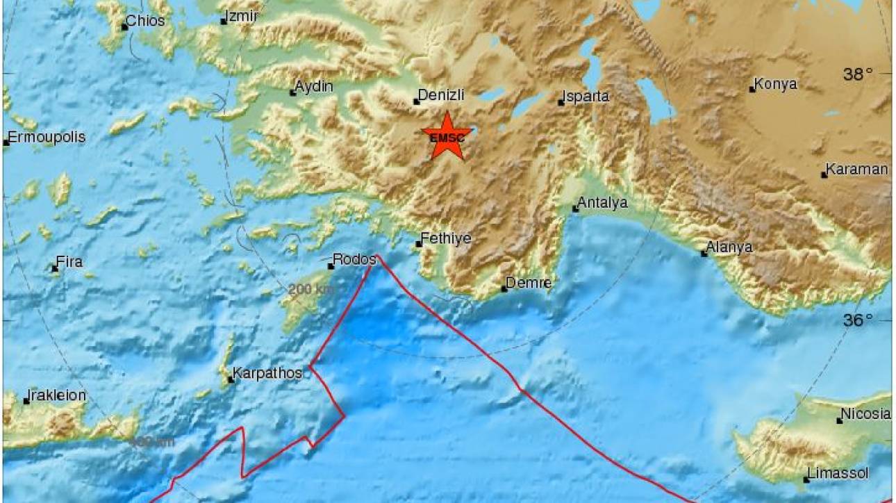 Σεισμός στην Τουρκία έγινε αισθητός και στα Δωδεκάνησα