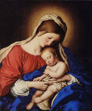 Κρατώντας ό,τι πολυτιμότερο έχει («Madonna col Bambino», Giovanni Battista Salvi - c.1640-c.1650 / Pinacoteca Comunale, Τσεζένα)