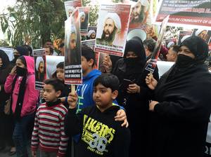 Συγκέντρωση Σιιτών στην Πρεσβεία της Σαουδικής Αραβίας