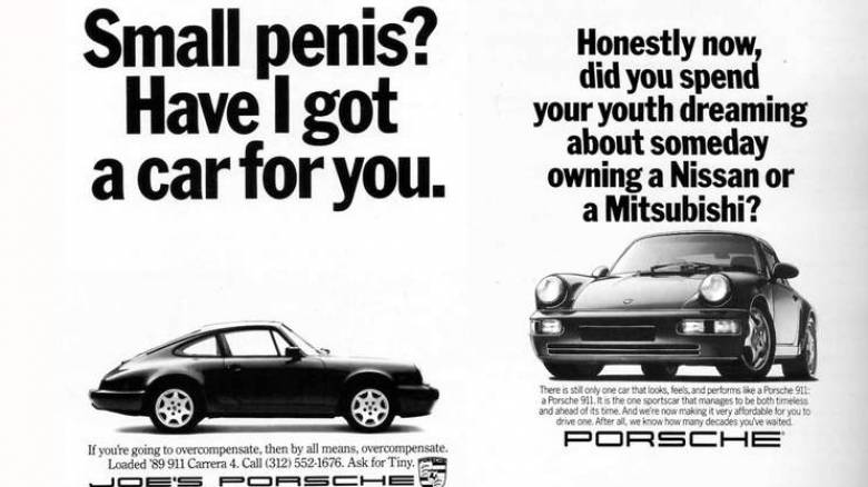 Η Porsche εκτός από τα σπορ μοντέλα έχει παράδοση και στις διαφημίσεις