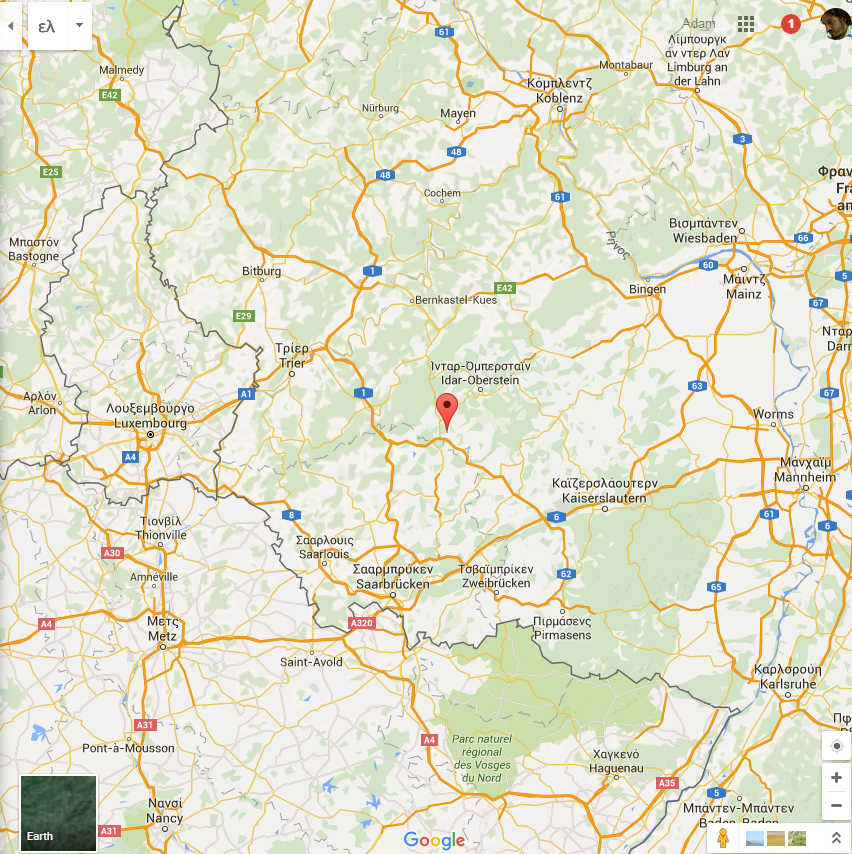 MAP Hoppstädten Weiersbach Χάρτες Google 2016 05 28