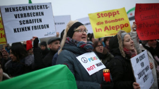 Συγκέντρωση  αλληλεγγύης στο Βερολίνο για το Χαλέπι