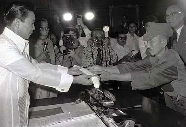 President Marcos and Hiroo Onoda