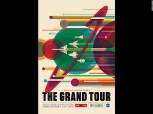 «Grand Tour, εικονογραφημένο από την Invisible Creature»: Κάθε 175 χρόνια, ο Δίας, ο Ουρανός, ο Κρόνος και ο Ποσειδώνας ευθυγραμμίζονται. Η αποστολή “Voyager” της NASA σχεδιάστηκε για να εξερευνήσει αυτή την ευθυγράμμιση προς τα τέλη του 1970 και του ’80.