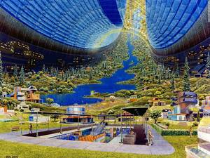 Αυτές οι εικόνες δημιουργήθηκαν από μία ερευνητική μελέτη του Gerard O’Neil, το 1975, σχετικά με μελλοντικές παροικίες στο διάστημα.