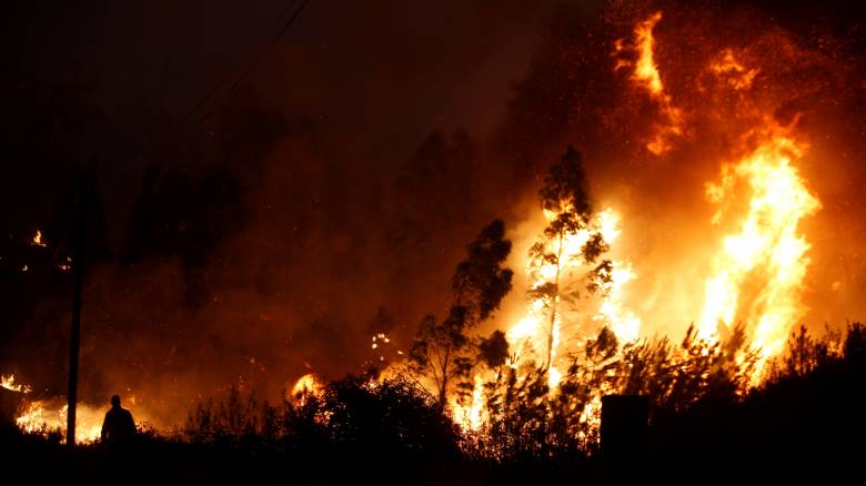 Στο έλεος των πυρκαγιών παραμένει η Πορτογαλία