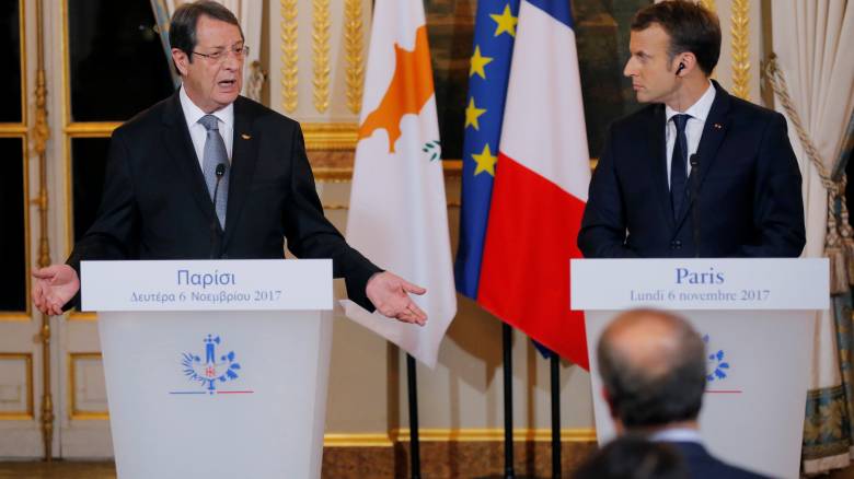 Μακρόν σε Αναστασιάδη: Η Γαλλία θα στηρίξει την Κύπρο στις διαπραγματεύσεις για το Κυπριακό