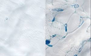 Το λιώσιμο των πάγων στην Γροιλανδία (10 Ιουνίου 2014 και 15 Ιουνίου 2016)
