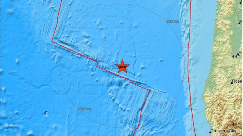 Σεισμός 6,3 Ρίχτερ δυτικά του Όρεγκον