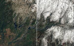 Οι πάγοι στη οροσειρά Σιέρρα Νεβάδα (20 Ιουνίου 2016 και 7 Ιουνίου 2017)