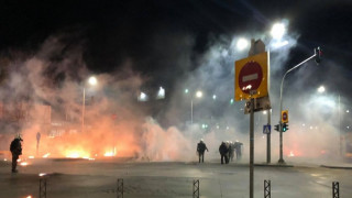 Επέτειος Γρηγορόπουλου: Στις φλόγες εργοτάξιο του μετρό Θεσσαλονίκης