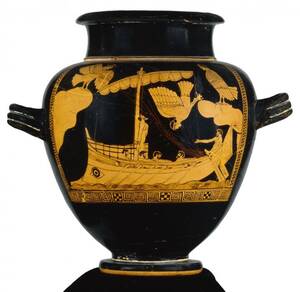 Κεραμικό βάζο με αναπαράσταση του μύθου των Σειρήνων. Αττική, 480-470 π.Χ.