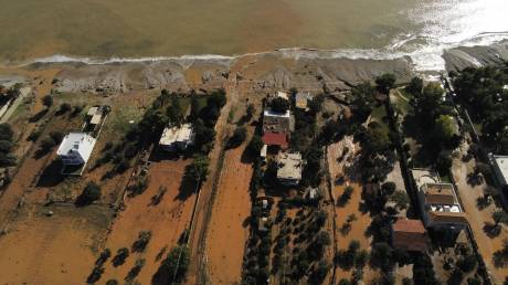 Κακοκαιρία «Γηρυόνης»: Οι καταστροφές στην Κινέτα από ψηλά