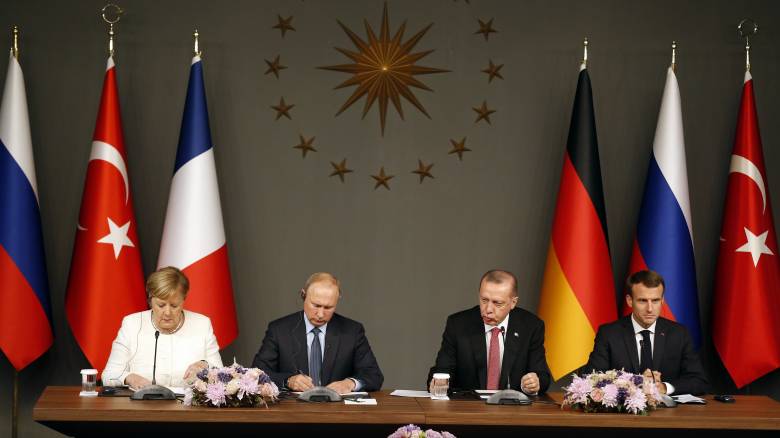 Τετραμερή συνάντηση κορυφής Ρωσίας-Γαλλίας-Γερμανίας-Τουρκίας για το Ιντλίμπ