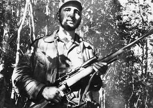 1957 
Ο Φιντέλ Κάστρο, πρώην φοιτητής της Νομικής και πλέον ηγέτης των επαναστατών, κάπου στην Κουβα.