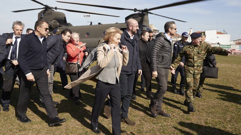 Έβρος: Το στρατιωτικό φυλάκιο 1 επισκέφτηκαν ο πρωθυπουργός και οι επικεφαλής της Ε.Ε.
