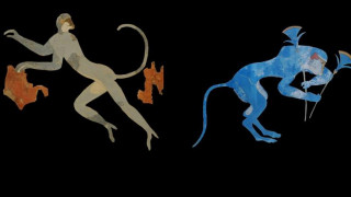 Το μυστήριο των μπλε μαϊμούδων στις αρχαιοελληνικές τοιχογραφίες αποκωδικοποιείται