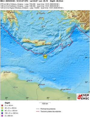 Ισχυρός σεισμός νότια της Κρήτης - CNN.gr