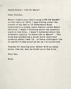 Bono Bowie Letter 240x300
