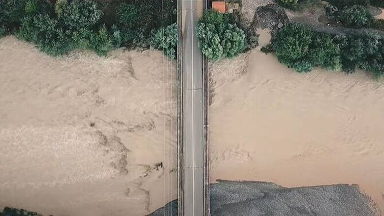«Ιανός»: Συγκλονιστικό βίντεο από τον πλημμυρισμένο Σπερχειό από drone