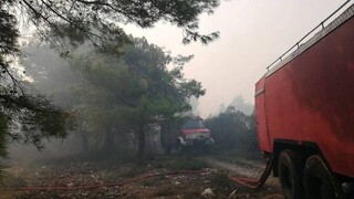 Συνεχίζεται η «μάχη» με τις φλόγες στις Βολίμες Ζακύνθου