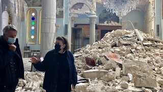 Σεισμός στη Σάμο: Αυτοψία της Μενδώνη στα μνημεία του νησιού