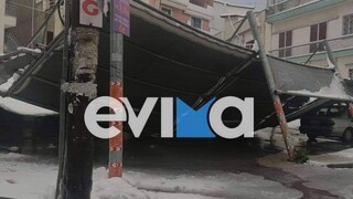Κακοκαιρία «Μήδεια»: Ξηλώθηκαν στέγες και ξεριζώθηκαν δέντρα στη Χαλκίδα