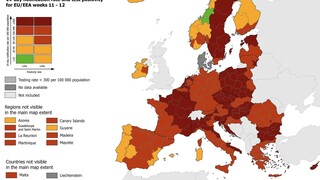 Κορωνοϊός - Χάρτης ECDC: Στο «κόκκινο» παραμένει η Ελλάδα – Αυξήθηκε ο δείκτης θετικότητας