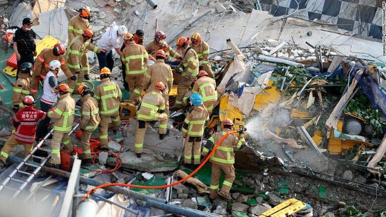 Τραγωδία στη Νότια Κορέα: Εννέα νεκροί από κατάρρευση κτηρίου πάνω σε λεωφορείο