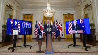 AUKUS: Κοινό μέτωπο από ΗΠΑ, Βρετανία και Αυστραλία απέναντι στην Κίνα