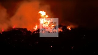 Νύχτα αγωνίας στη Νέα Μάκρη: Μάχη με τη φωτιά σε διάσπαρτες εστίες - Απομακρύνθηκαν κάτοικοι