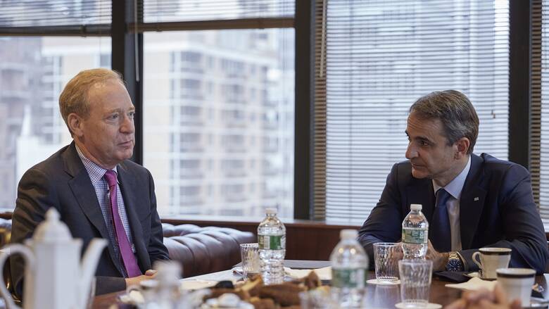 Συνάντηση Κυριάκου Μητσοτάκη με τον πρόεδρο της Microsoft στη Νέα Υόρκη