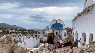 Ισχυρός σεισμός 6,3 Ρίχτερ ανοιχτά της Κρήτης - Κατέρρευσε εκκλησάκι