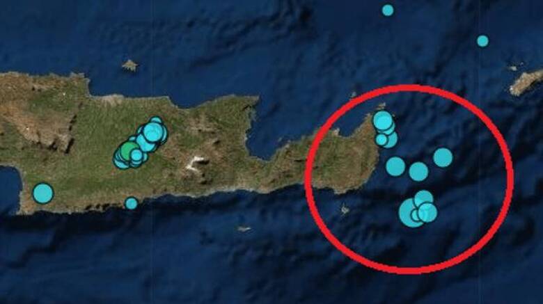 Ασθενής σεισμική δόνηση 4,1 Ρίχτερ νοτιοανατολικά της Κρήτης