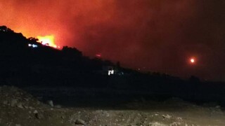Υπό μερικό έλεγχο η φωτιά στην Τήνο - Παραμένουν ισχυρές δυνάμεις της Πυροσβεστικής