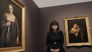 Η ΠτΔ Κατερίνα Σακελλαροπούλου εγκαινίασε την έκθεση με έργα από το Λούβρο στην Εθνική Πινακοθήκη
