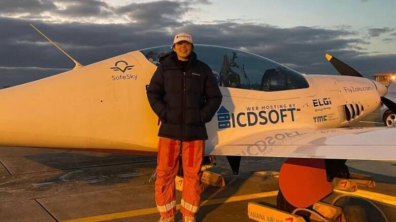 Στο Ηράκλειο η 19χρονη Βελγίδα που κάνει το γύρο του κόσμου με μονοκινητήριο αεροσκάφος