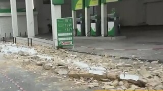 Παγκράτι: Κατέρρευσε στέγη βενζινάδικου από την κακοκαιρία