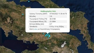 «Δίδυμοι» σεισμοί 3,8 Ρίχτερ στη Θήβα – Αισθητοί ως στην Αθήνα