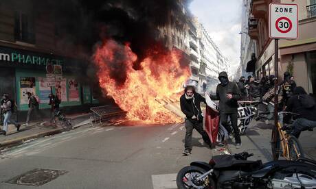 Γαλλία: Επεισόδια στη διάρκεια της διαδήλωσης για την Πρωτομαγιά