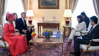 Συνάντηση βασιλικού ζεύγους Βελγίου με Σακελλαροπούλου: «Μοιραζόμαστε κοινές αρχές και αξίες»