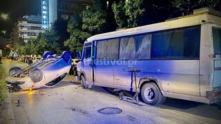 Θεσσαλονίκη: Έκλεψε λεωφορείο και προκάλεσε σοβαρό τροχαίο