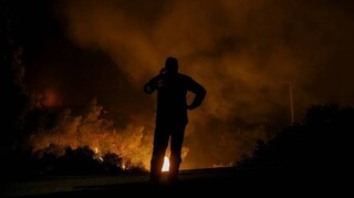 Φωτιά στην Εύβοια: Δύσκολη νύχτα στον Κρεμαστό - Σκληρή μάχη με τις φλόγες δίνουν οι πυροσβέστες