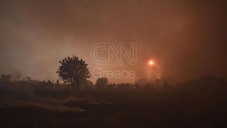 Φωτιά στα Μέγαρα: Συγκλονιστικό βίντεο από τη μάχη των πυροσβεστών