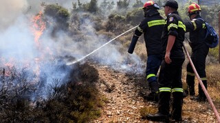 Οριοθετήθηκε η φωτιά στον Κορυδαλλό: Παραμένουν στην περιοχή οι δυνάμεις της Πυροσβεστικής