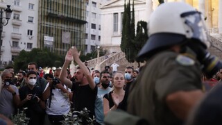 Συλλαλητήριο στα Προπύλαια κατά της Πανεπιστημιακής Αστυνομίας