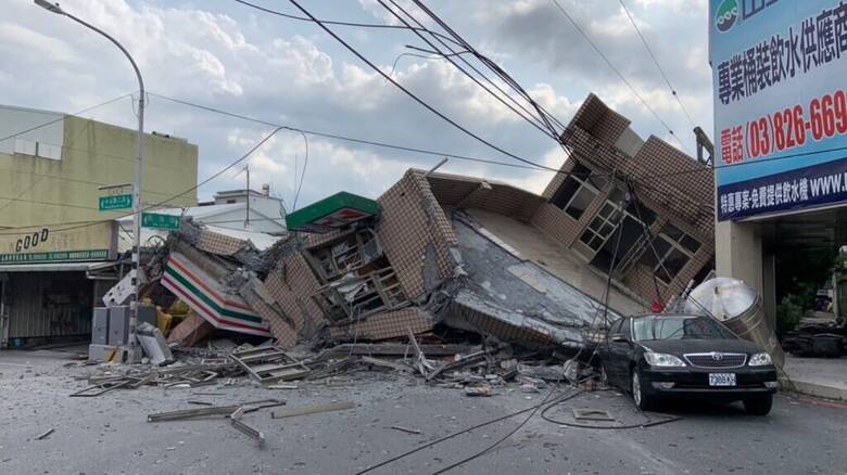 Σεισμός 7,2 Ρίχτερ στην Ταϊβάν - Κατέρρευσαν κτήρια