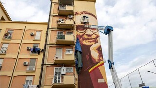 Ρώμη: Η Roma τιμά με ένα γκράφιτι το σπουδαίο οπαδό της, Ένιο Μορικόνε